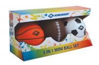 3 in 1 MINI BALLS SET, 1 Soccer-, 1 Basket-, 1 Football Keine Farbe 